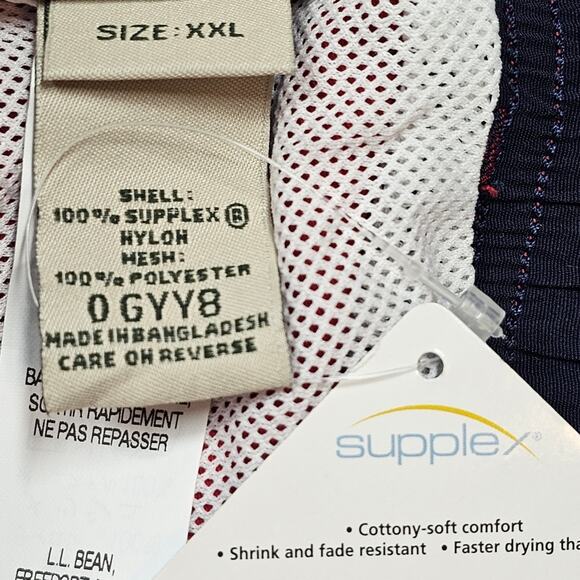 LL Bean Men's Red Classic Supplex Cargo 10" Sport Shorts in Red, NWT, Size XXL - Picture 11 of 12